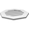 Ekena Millwork Octagonal Surface Mount PVC Gable Vent: Non-Functional, w/ 3-1/2"W x 1"P Standard Frame, 22"W x 22"H GVPOC22X2201SN - alternate 4